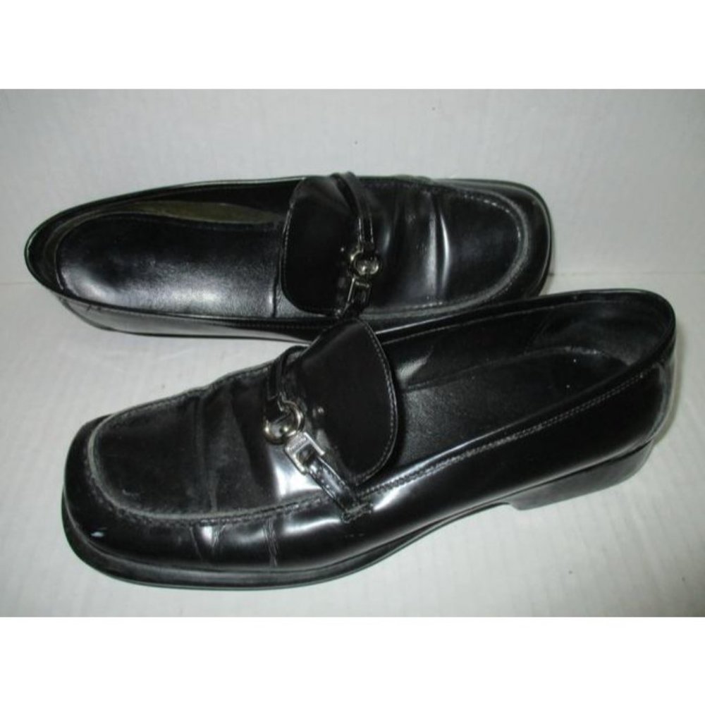 Coach Black Claudia Signature Buckle Loafers Flats - Picture 6 of 7